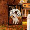 Golden Retriever Happy Halloween House Flag Garden Flag FG350