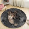Wolf Round Carpet Rug - Round Rugs RG708