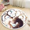 Love Deer Round Carpet Rug - Round Rugs RG713