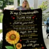 To My Granddaughter I Love You Quilt BS2059