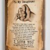 To My Daughter I Love You Canvas Wall Art CA269