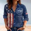USA 250th Anniversary Linen Shirt Vintage