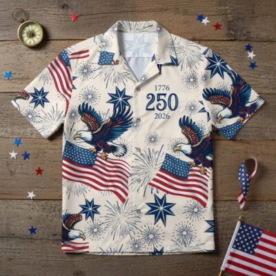 USA 250th Anniversary Eagle Hawaiian Shirt